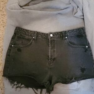 Wild Fable Black Distressed Jean Shorts